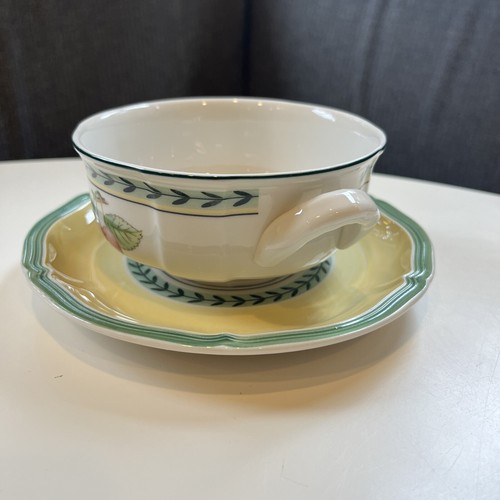 Villeroy Boch French Garden Fleurence Flat Cream Soup Cup/Bowl + Saucer, 8 Avail - Picture 3 of 14