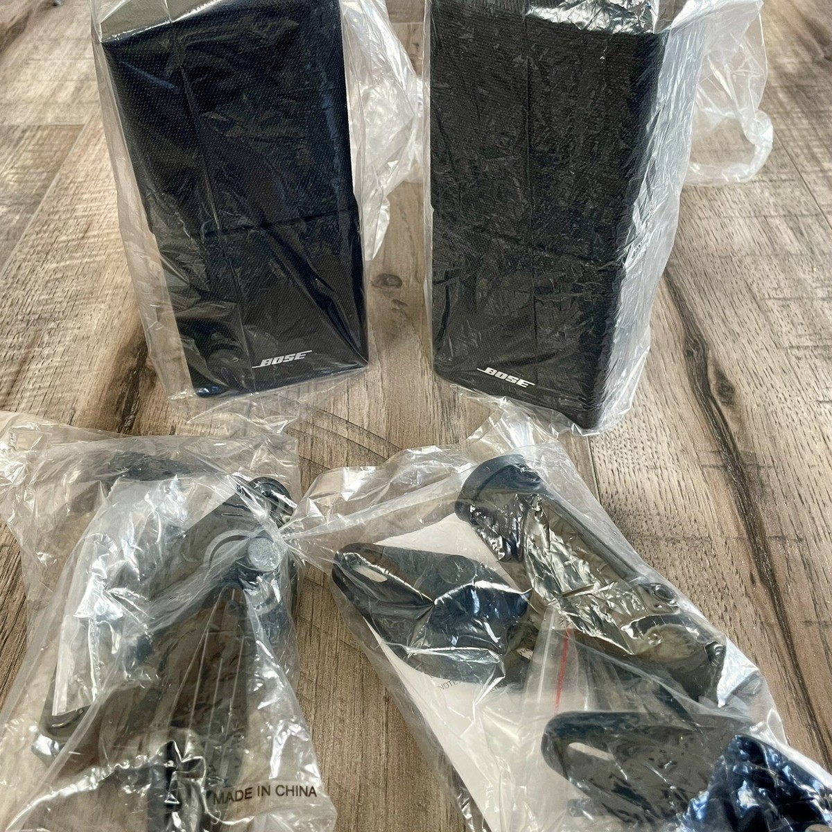 2 Bose Mint Double Cube Black Speakers & Mounts DoubleShot