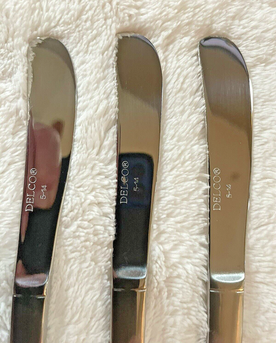 Delco Flat Handle Butter Spreader 5 3/4 in Sterling Finish SET of 15 #5-14 - Picture 3 of 6