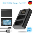 2PCS NP-FZ100 FZ100 Akku Für Alpha 9 7R III A7M3 A9R A9S 7R IV + Dual Ladegerät