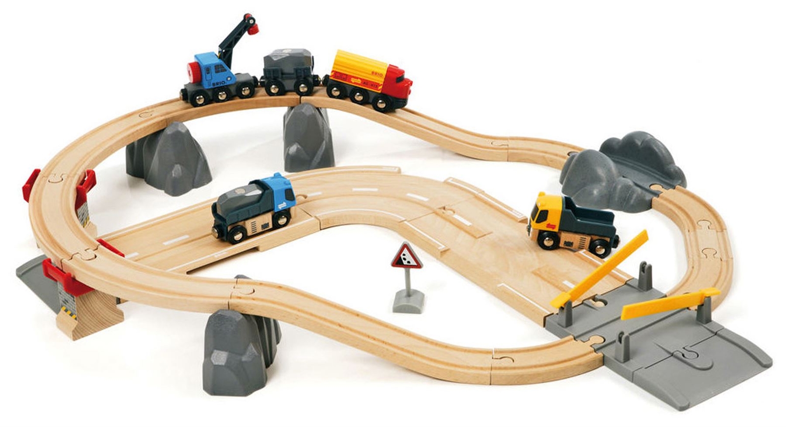 Brio FERROCARRIL Y CARRETERA CARGANDO CONJUNTO Tren De Juguete Nuevo Brio FERROCARRIL Y CARRETERA CARGANDO CONJUNTO Tren De Juguete Nuevo