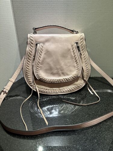 Rebecca Minkoff Pink Leather Vanity Saddle Tassel Large Crossbody Bag