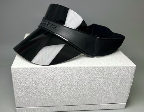 New Dior Visor DiorClub V1U Black Sun Hat Italy Authentic - Picture 15 of 17