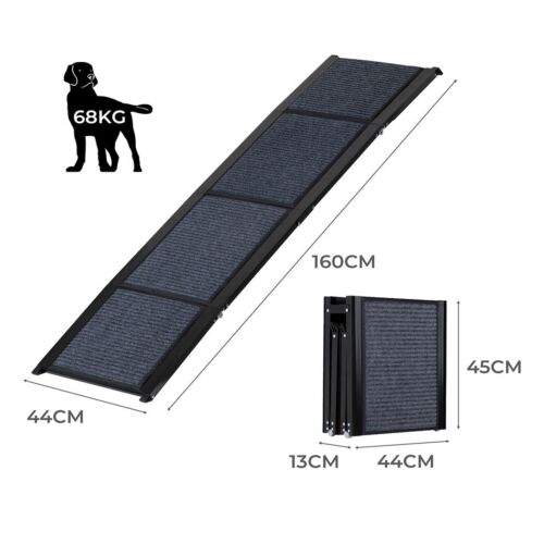 Tedi's 160 Dog Ramp For Car Pet Stairs Steps Ladder Travel Foldable Portable SUV - Picture 2 of 8