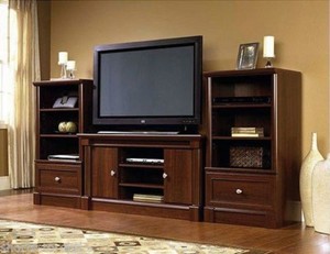 New Cherry Wood Entertainment Center Living Room Tv Stand Storage Image Is Loading New Cherry Wood Entertainment Center Living Room Tv