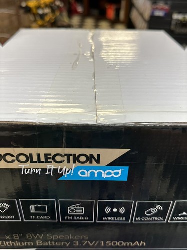 AMPD (BLAST G6) 8-WATT ULTRA BASS KARAOKE/FM Radio Outdoor Speaker w/ MIC ~ NEW - Picture 4 of 5