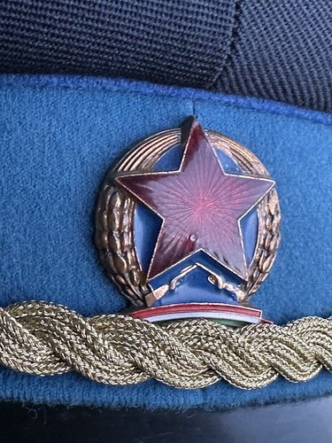 SOVIET ERA BULGARIAN AIR FORCE CAP WITH CAP BADGE - Picture 3 of 9