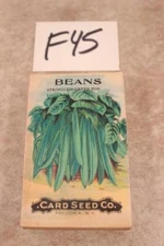 F45 VINTAGE Card Seed Co. Fredonia N.Y. BEANS STRINGLESS GREEN POD CARDBOARD BOX