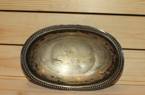 Antique silver plated boat bowl - Imagen 3 de 7