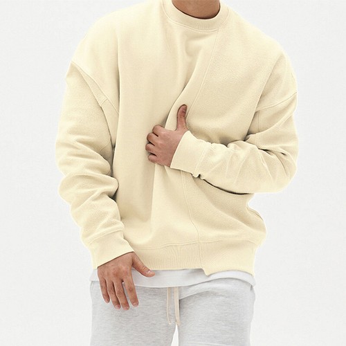 O-Neck Patchwrok Hip Hop Mens Hoodies Sweatshirts Casual Male Gyms Fitness Top🔥 - Picture 17 of 18