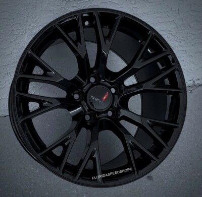 Gloss Black  C7-Z06 Style Corvette Wheels FITS: 2005-2013 C6 18x8.5/19x10" SET
