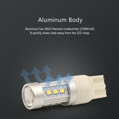 T20 7443 7440 LED Blanco Alta Potencia Bombillas Freno Inverso Trasero Parada Luces DRL - Imagen 2 de 10