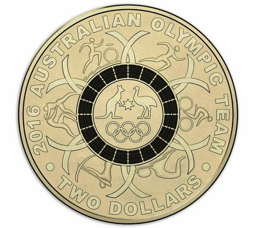 Australian Two Dollar 2 Coin 2016 Rio Olympic Games BLACK UNC Ex australian-two-dollar-2-coin-2016-rio-olympic-games-black-unc-ex