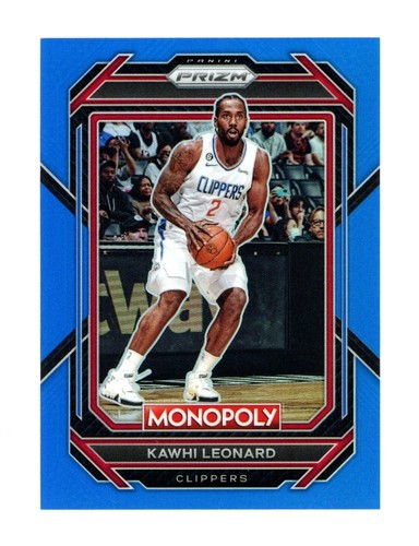 2022-23 Prizm Monopoly #37 KAWHI LEONARD Boardwalk Blue /15 Clippers  NM-MT/MINT - Picture 2 of 3