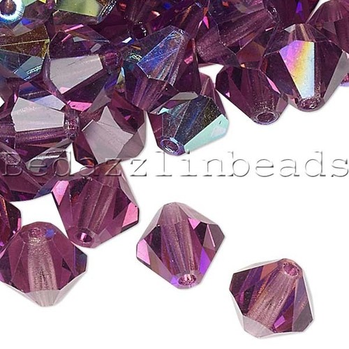 24 Czech Crystal Double Cone Faceted Glass Bicone Loose Beads in Sizes Small-Big - Picture 38 of 55