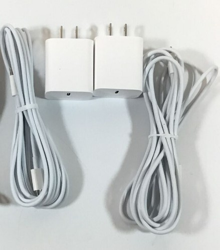 Two pcs of Bufunto iPhone Type C 20W USB Block Cable Fast Charger