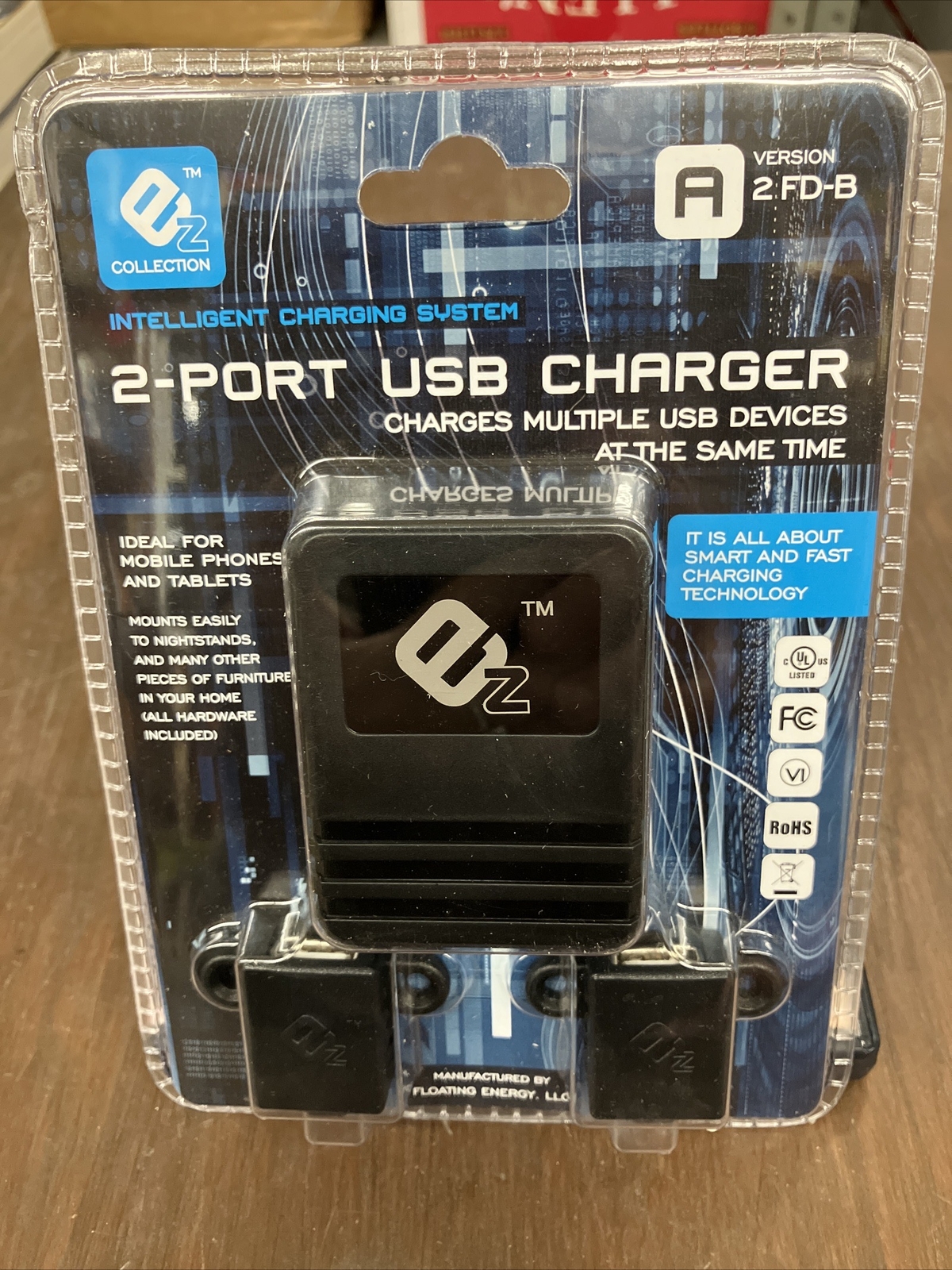 EZ Intelligent 2-Port USB Charger System Mountable Version A 2FD-B Brand New-image