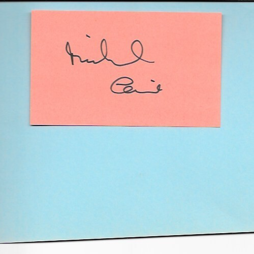 MICHAEL CAINE SIGNED 3x5 KARTONKARTE AUTOGRAMM BATMAN - Bild 1 von 1