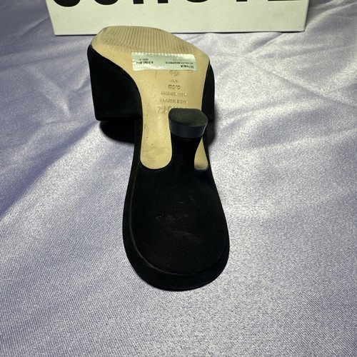 Schutz Women's Black Dethalia Suede Slip on Slides Kitten Heels Size 5.5 A1061 - Picture 7 of 17