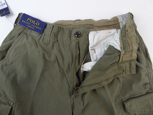 Pantalones Cortos de Carga Polo Ralph Lauren Lona Utility Commander Calce Clásico Nuevos con Etiquetas Militares - Imagen 42 de 46