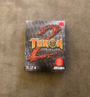 Rare Vintage 1999 Turok 2 Big Box PC Game