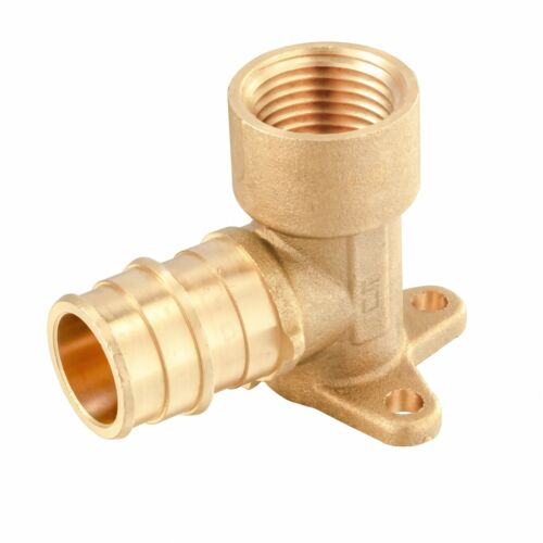 EFIELD 10 PCS Pex A Expansion Brass Fittings 3/4"X1/2" FEMALE DROP EAR ELBOW - Picture 2 of 2