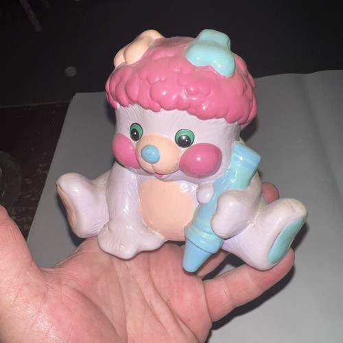 RARE Vintage 1985 Pretty Bit Popples Ceramic Piggy Bank w/ Plush Tail - Picture 13 of 18