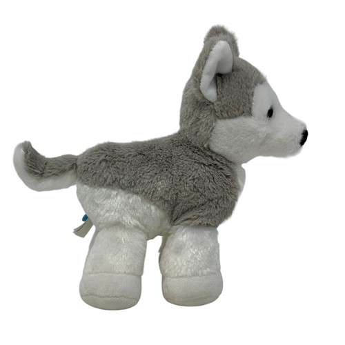 MANHATTAN TOY Woolies Siberian Husky Plush Gray White 9" Puppy Dog NWT - Picture 3 of 5