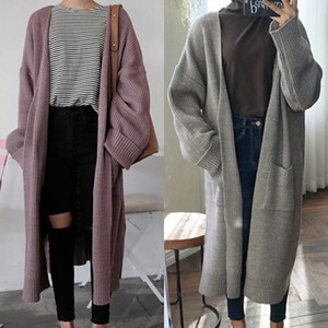 Women-039-s-Long-Sleeve-Knitted-Loose-Cardigan-Sweater-Outwear-Coat-Jacket-Plus-Size