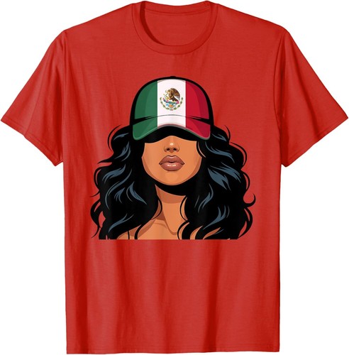 Mexican Girl Mexico Flag Proud Mexicana Women T-Shirt - Picture 14 of 19