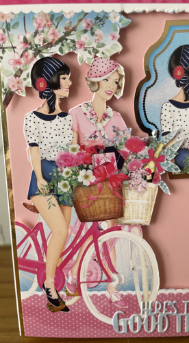Handmade DL Art Deco Ladies Themed Card "Adventure Awaits" - Picture 2 of 5