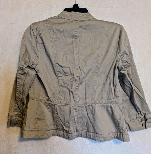 roz&ALI- Tan Button down Light weight Blazer womans sz S - Picture 4 of 5