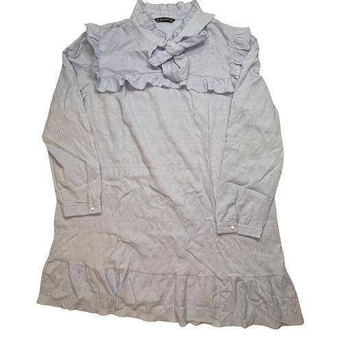 Simplee Plus Dress 3X Light Blue Coquette Cottagecore Lagenlook Fairy Trapeze - Imagen 6 de 13