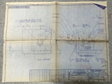 Vintage 1967 CLARK EQUIPMENT WINCH CONTROL INSTALLATION BLUEPRINT DRAWING 570931