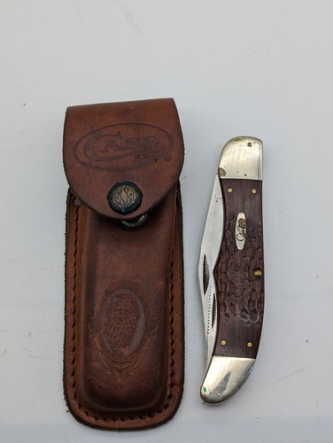 Case XX USA 6265 SS 2 Blade Folding Hunter Knife, Sheath, Near Mint 5 1/4 - Picture 12 of 18