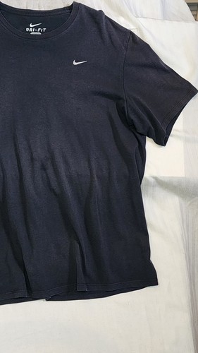 Nike T Shirt Men’s LBlack Mini Swoosh Dri Fit Sportswear - Picture 3 of 7
