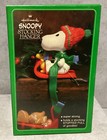 Peanuts Vintage Hallmark Snoopy & Woodstock Christmas Stocking Hanger