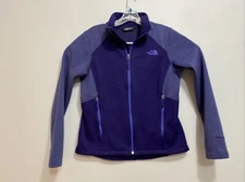 The North Face Womens Purple Full Zip Windwall Mock Neck Full Zip Jacket Sz M
