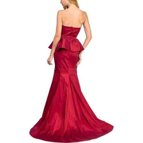 B. Darlin Womens Satin Strapless Formal Evening Dress Gown Juniors BHFO 3778 - Picture 2 of 2