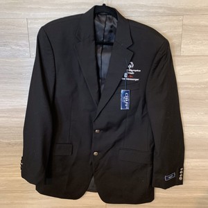 Chaps-Mens-Blazer-Black-Metal-Sport-Coat-Jacket-Size-40-Reg-Olympics