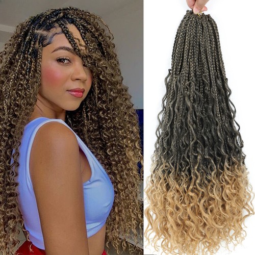 1-6 Packs Box Braids Crochet Hair 18 24 Inch Braids Hair Goddess Hair for Women - Picture 14 of 16