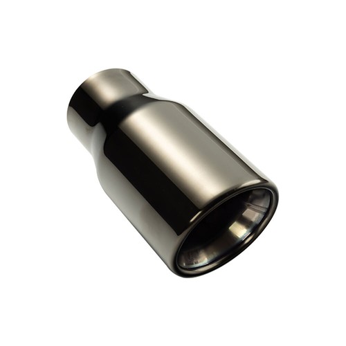 2.5'' ID Universal Welding Tail Tip Exhaust Tips 3.5'' OD Rolled Black 7'' Long - Picture 7 of 10