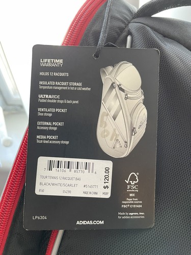adidas tour 12 racquet tennis bag