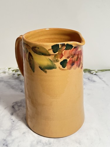 Nicola Fasano Ceramic Gold Pitcher with Fruit Trim 8" - Italy - EUC - Picture 3 of 11
