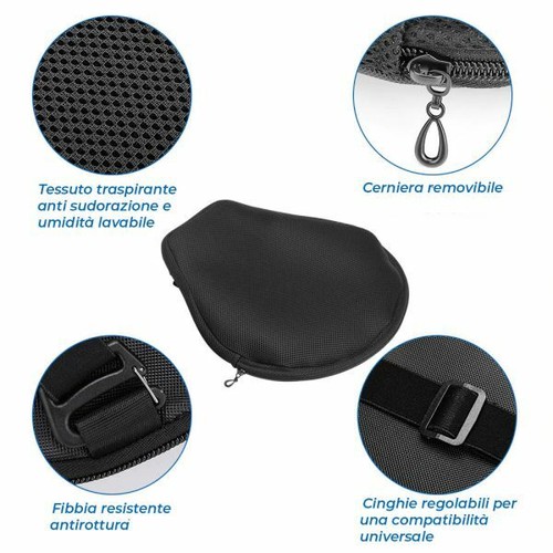 Cuscino ad aria universale moto scooter touring viaggio pompetta kit completo M - Imagen 12 de 12