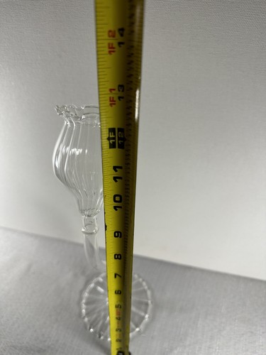 Borosilicate Glass Decorative Clear Twisted Stem Flower Tulip Bulb Shaped Vase - Picture 11 of 14