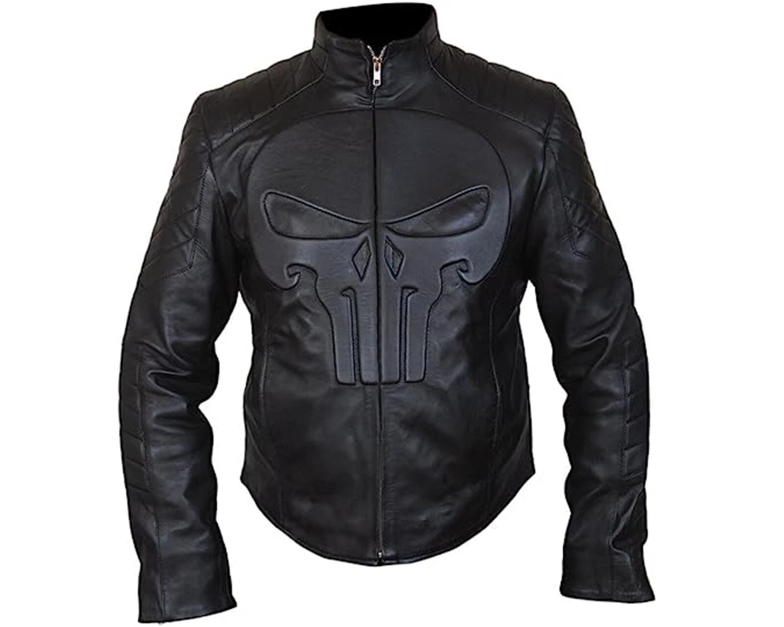 Jon Bernthal Punisher Jacket Men's Frank Castle Skull Biker Leather Costume