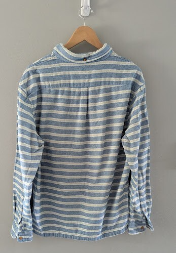 Chubbies The Nutter Flannel Striped Pullover Shirt Mens Sz L Beach Slub - Picture 4 of 4