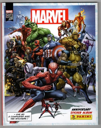 Marvel Anniversary Sticker Album - FRENCH edition. Panini 2020.