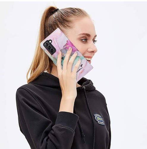 Marble Personalised Flip Leather Phone Cover Case For Samsung Galaxy S23 S22 S21 - Picture 51 of 108